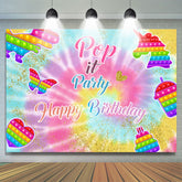Pop Es Paery Funkeln Gold Thema Glücklich Geburtstag Hintergrund